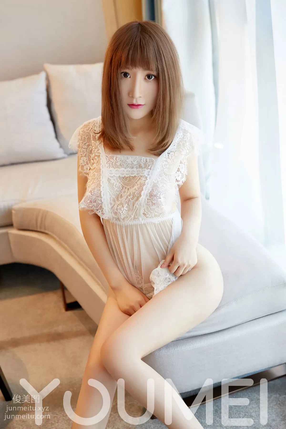 [YouMei尤美]2018.06.21 VOL.027 纯白蕾丝 绯月樱-Cherry page 19