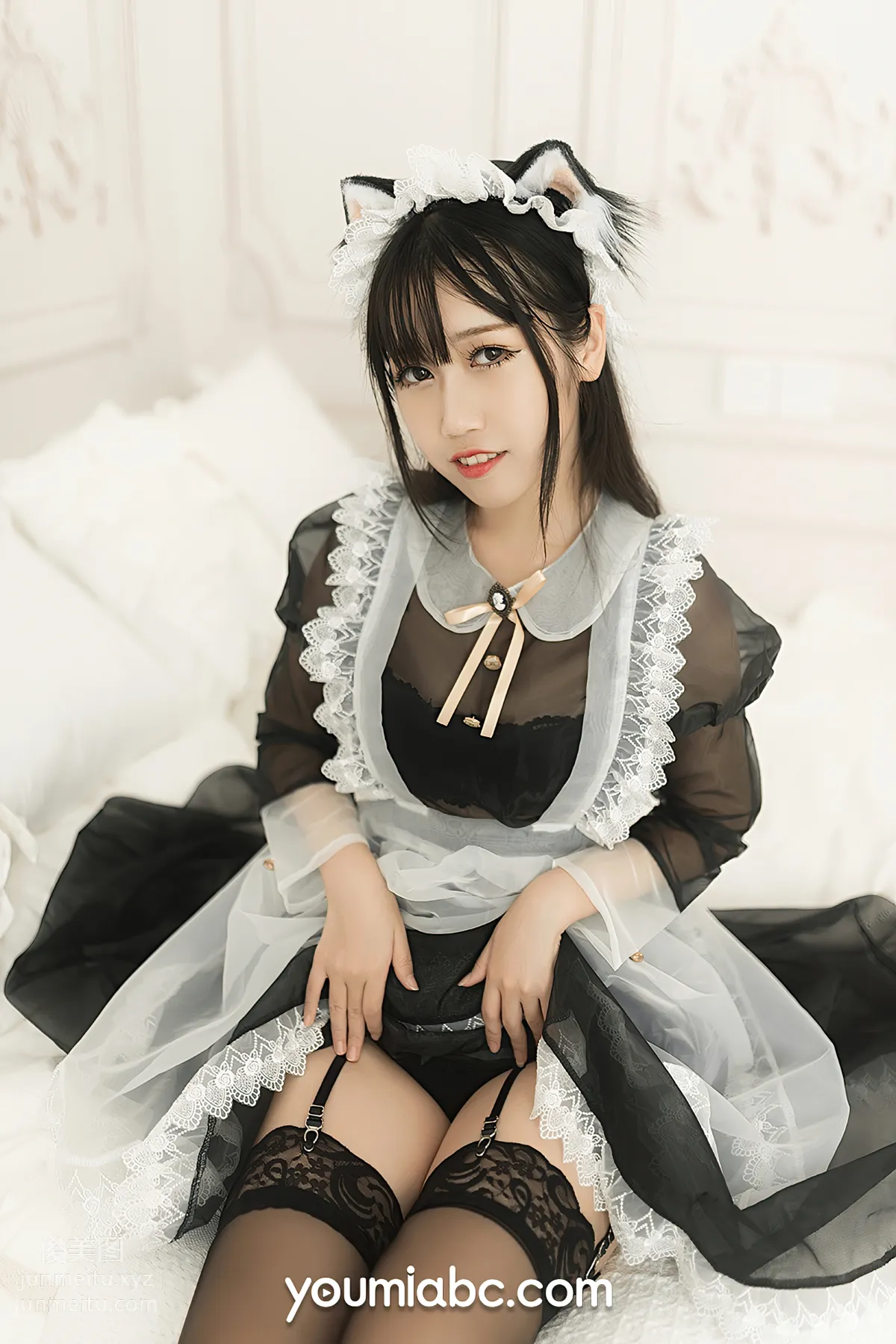 [YouMi尤蜜]2021.09.01 黑丝猫娘女仆 呆猫[21P] page 3
