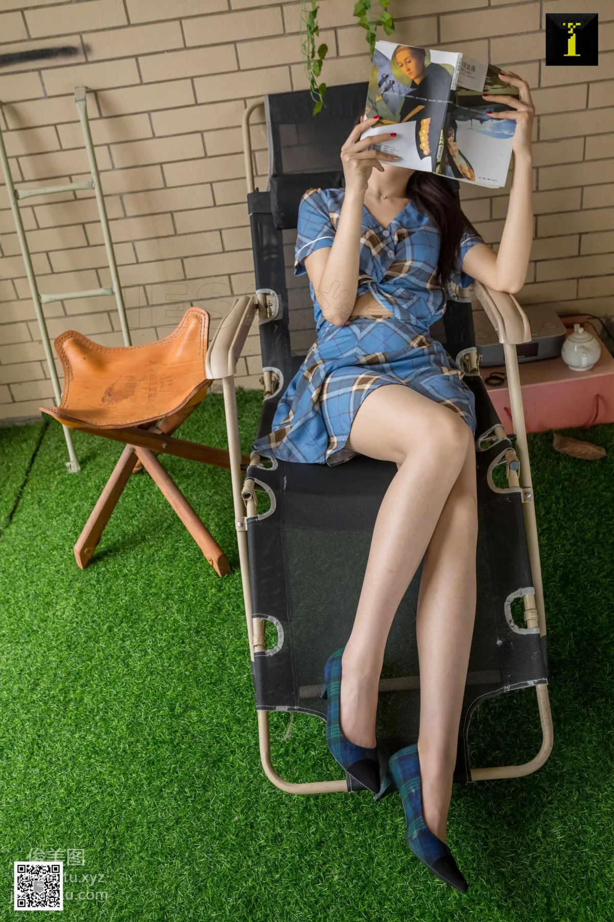 [IESS异思趣向]2019.05.09 丝享家481：甜甜的绿格子高跟 page 71