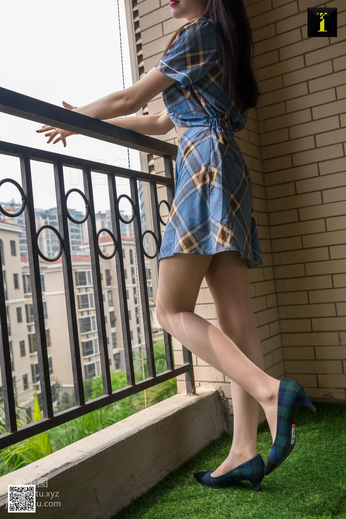 [IESS异思趣向]2019.05.09 丝享家481：甜甜的绿格子高跟 page 85