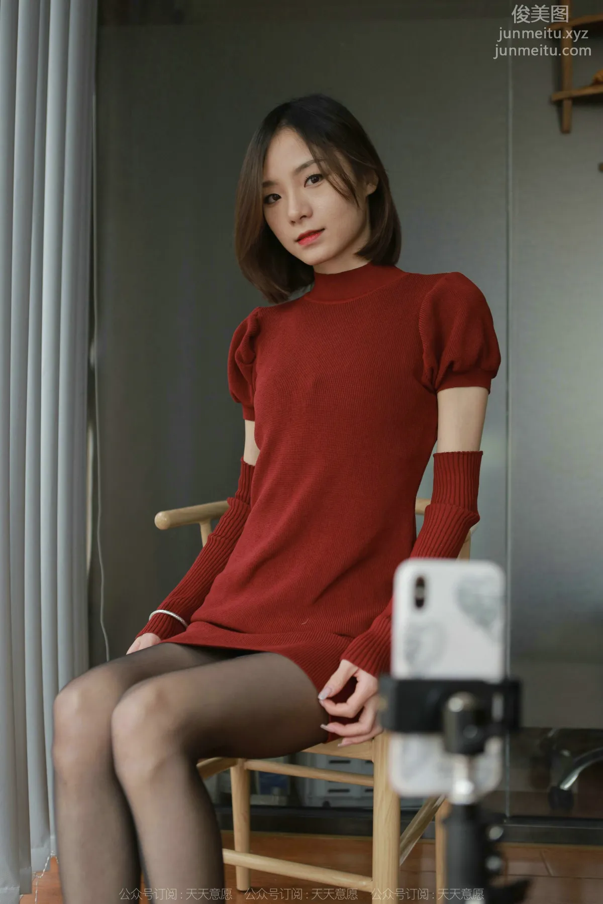 [IESS异思趣向] 2022.03.09 丝享家1023：小六《红裙嘿丝自拍》[84P] page 12