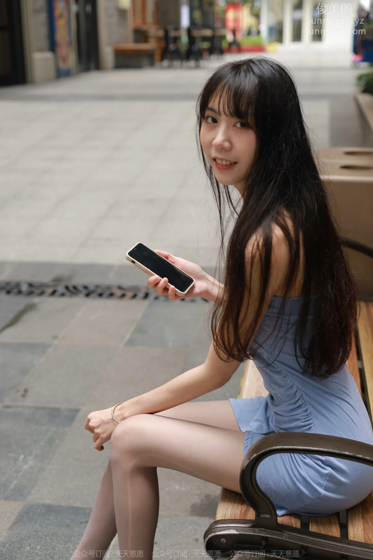 [IESS异思趣向] 2022.06.07 丝享家 1110：团团《灰丝蓝色短裙》[86P] page 55