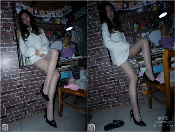 妖精视觉 NO.124 小茶 学妹的【两双丝袜】 [65P]