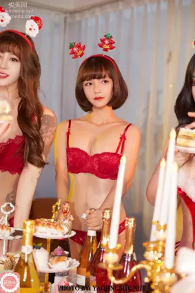 [FAIRY CLUB妖精社] 2021.01.04 T2049《圣诞狂欢》唐飞飞&Tina&安然&佳凝-极品无内丝T系列